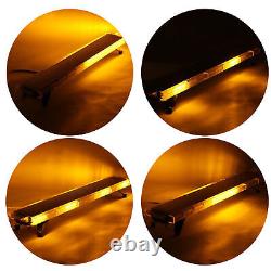 Barre lumineuse clignotante de secours ambre à LED 96, 12-24V pour voiture, 1310mm
