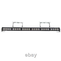 Barre lumineuse d'urgence 12V Ambre 27'' 24LED avec avertisseur de trafic clignotant