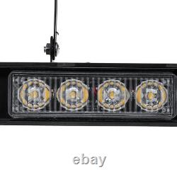 Barre lumineuse d'urgence 12V Ambre 27'' 24LED avec avertisseur de trafic clignotant