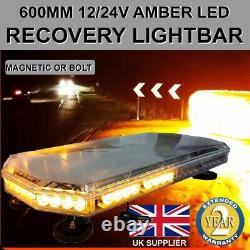 Barre lumineuse de récupération LED ambre de 600mm 12/24v clignotant Camion Beacon Light Strobes
