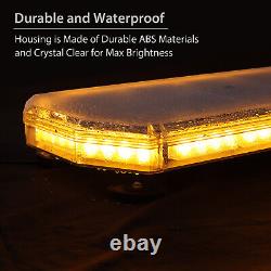 Barre lumineuse de récupération sur le toit magnétique de voiture avec 56 LED, avertissement ambre, balise clignotante.