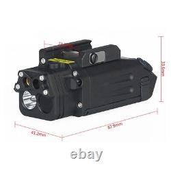 Combo lumière LED IR DBAL-PL avec laser IR rouge, laser visible, et lampe de poche stroboscopique pour pistolet