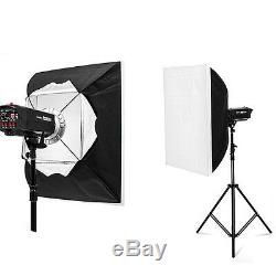 Eclairage Pro 1200w Photo Studio Flash Kit Strobe Head Softbox 2x Set 600w