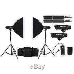 Eclairage Pro 1200w Photo Studio Flash Kit Strobe Head Softbox 2x Set 600w