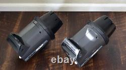 Elinchrom Brx 500 Monolight Set 8 Grid Reflectors Case 500 Ws Strobes (#7726)