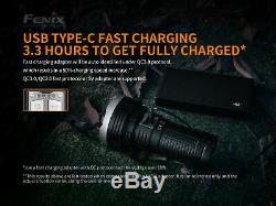 Fenix ​​lr40r 12000 Lumen Usb Lampe De Poche Rechargeable Avec Batterie De Cas