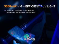 Fenix ​​tk25uv 1000lm Uv Lampe De Poche Tactique + 2 Piles Rechargeables Et Chargeur