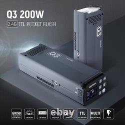 Flash NEEWER Q3 200Ws 2.4G TTL 1/8000 HSS Strobe Light Photography Monolight