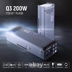 Flash TTL NEEWER Q3 200Ws 2.4G (2ème Version), 1/8000 HSS GN58 Lumière Stroboscopique UK
