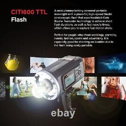Flash alimenté par batterie Pixapro CITI600 5600x Strobe Lights Photographie Vidéo