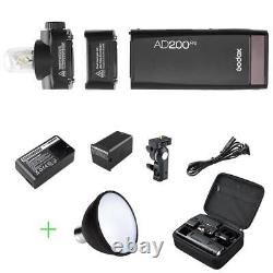 Godox AD200 Pro 200Ws Flash Portable 200Ws Studio Flash TTL HSS Stroboscope Compact
