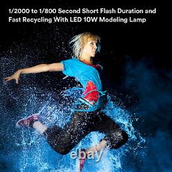 Godox MS300-V 300W GN58 2.4G 5800K Speedlite Strobe Light pour la photographie en studio.