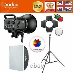 Godox Ms300 300w 2.4g Studio Flash Bowens Mount +barn Porte+softbox+ Support De Lumière