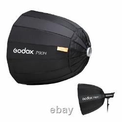 Godox P90h 90cm Deep Parabolic Softbox Bowens Mount Avec Grille Pour Flash Speedlite