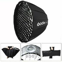 Godox P90l 90cm Softbox Parabolique Bowens Mount Reflector + Grille Pour Flash Strobe