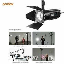 Godox S30 30w 5600k Led Continu Studio Lampe De Phare Photo Et Porte D'étable