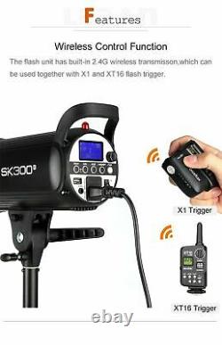 Godox Sk300ii 2.4g Wireless X System Studio Light Strobe Flash Head 5600k 300ws