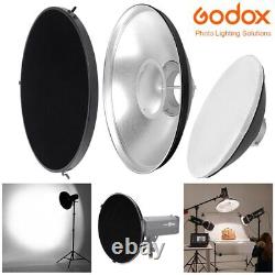 Godox Sk400ii 2.4g Studio Flash Strobe Light + 42cm Bowens Grille Beauty Dish Uk