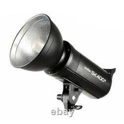 Godox Sk400ii 5600k 2.4g Studio Flash Strobe Light + Bowens Reflector + 60° Grille