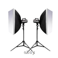 Kit d'éclairage de studio LUMI400 II Flash Mains Strobe Twin Softbox GS400II