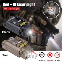 Lampe de poche pistolet DBAL-PL avec laser rouge et illuminateur de lumière infrarouge LED strobe
