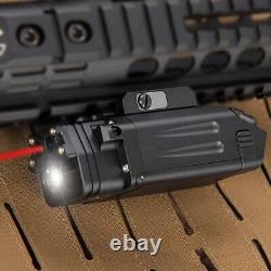 Lampe de poche pistolet DBAL-PL avec laser rouge et illuminateur de lumière infrarouge LED strobe