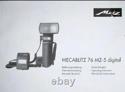 Metz 76 Mz-5 Gun Flash Numérique Comprend Des Modules Dédiés Pour Sony Et Nikon