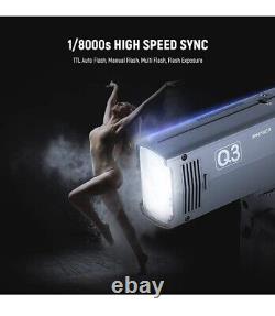 NEEWER Q3 200Ws 2.4G TTL Flash (2e Version), Lumière Stroboscopique HSS GN58 1/8000