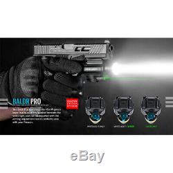 Olight Baldr Pro 1350 Pistolet Lumen Lampe De Poche Avec Laser Vert Sight (noir)