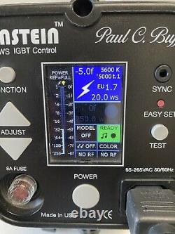 Paul C. Buff Einstein 640 Ws Studio Strobe Light With Cybersync Set + Ac Cord