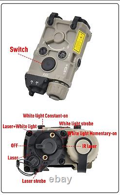 Sur le pistolet laser (OGL) laser rouge, laser infrarouge et lampe de poche et stroboscope PEQ 15 NGAL
