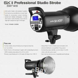 Uk 2x Godox Sk400ii 400w X 2.4g Flash Studio Strobe Light + Trigger F Nikon