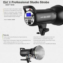 Uk 3x Godox Sk400ii 400w X 2.4g Flash Studio Strobe Light Head + Xpro-c