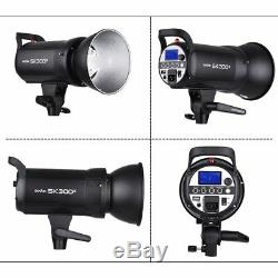 Uk 900w 3x Godox Sk300ii Studio Strobe Flash Light Head + Trigger + Softbox F Photo
