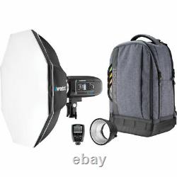 Westcott Fj400 Strobe 1-light Backpack Kit Avec Universal Trigger Et Octa-s