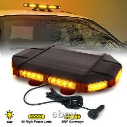 Xprite 18 Led Rooftop Mount Strobe Beacon Light Amber Tow Truck Flash D'urgence