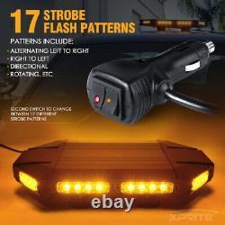 Xprite 18 Led Rooftop Mount Strobe Beacon Light Amber Tow Truck Flash D'urgence