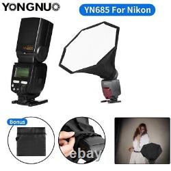 Yongnuo Yn685 Ttl Sans Fil Flash Speedlite Pour Appareil Photo Nikon + Octagon Softbox